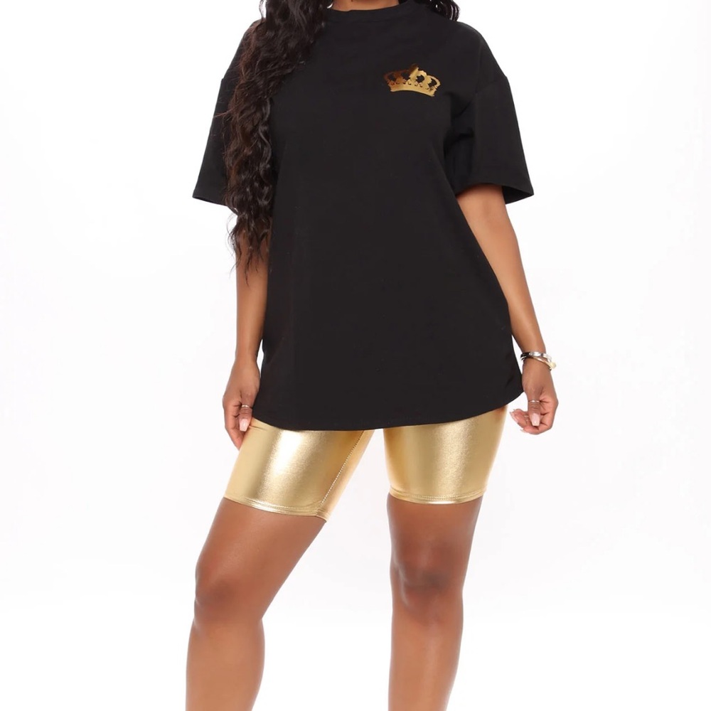 BNWT Black and Gold Biker Set